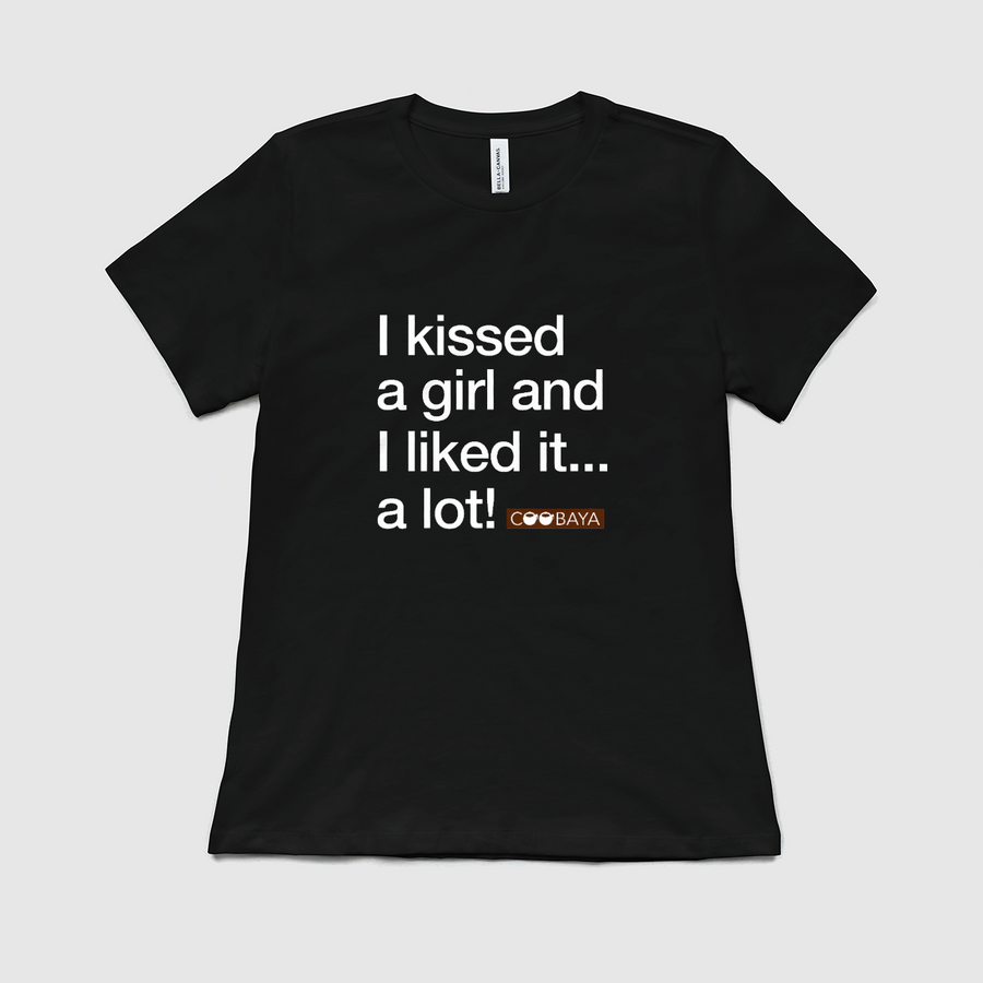 I kissed a girl Womens Crew Tee, Bella + Canvas