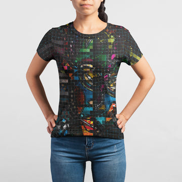 Abstract Mask Womens Crew Tee